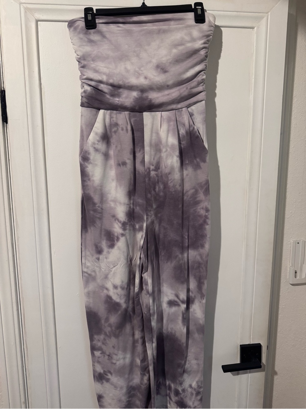 5/$20 Strapless Tie-Dye Jumpsuit - Lavender Gray